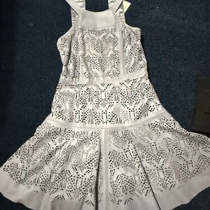 Parker Light Gray Cut-Out Midi Dress